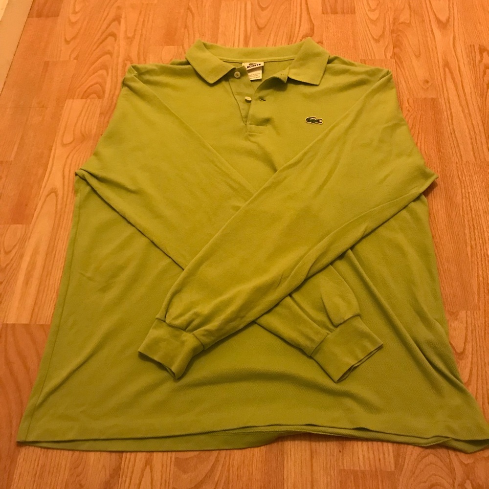 Lime green lacoste polo